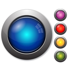 Glass buttons vector image