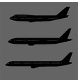 Aircraft silhouettes side view vector image