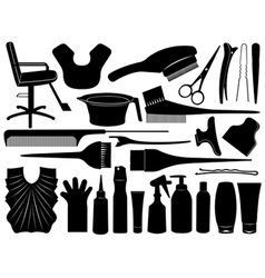 Hair dressing design elements vector image