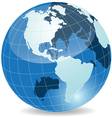 Abstract blue globe vector image