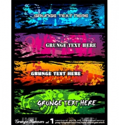 Grunge banners vector image