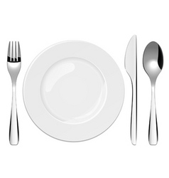 Place setting vector image