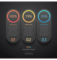 Infographics elements numbers template vector image