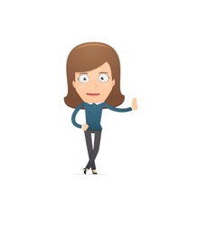 Girl manager suitable for use in dialogs with vector image