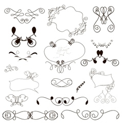 Calligraphic design elements and page decoration Calligraphic design elements and page decoration vector image