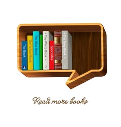 Bookshelf in the form of speech bubble vector image