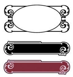 Art nouveau nameplate vector image