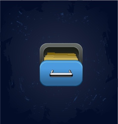 Archive square icon vector image