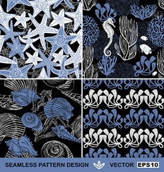 Underwater abstract backgrounds vector image