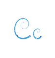 Fairy aqua alphabet vector image