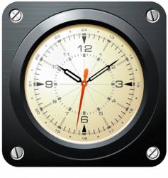 Vintage military airplane clock vector image