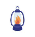 Fire torch victory champion flame icon vector image