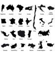 Set of detailed maps vector image