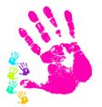 Hand print vector image