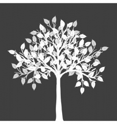 White tree silhouette Royalty Free Vector Image