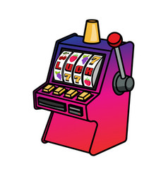Slot machine isolated on white Slot machine isolated on white vector image