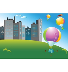 Ballooning vector image