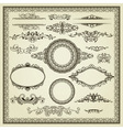 Set of vintage elements vector image