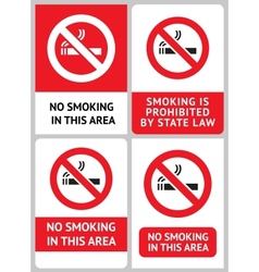 Label set no smoking vector image