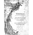 Vintage ilustration with crow vector image
