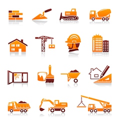 Construction and real estate icons vector image