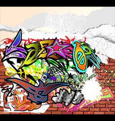 Graffiti wall vector image