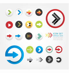 Arrow icons design set vector image