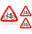 Bike road sign vector image