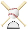 Baseball emblem vector image