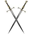 Two crossbones sword vector image