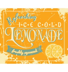 Lemonade vintage label vector image