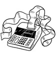 Doodle taxes accounting vector image