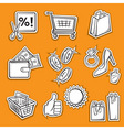 Shopping set v vector image