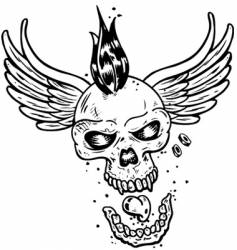 Tattoo skull vector image