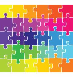 Puzzle pieces vector image