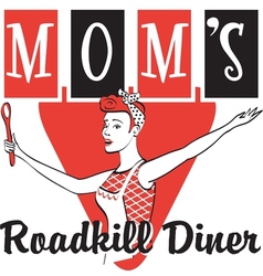 Vintage Advertising Woman design vector image