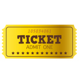 Retro golden Coupon isolated on white vector image