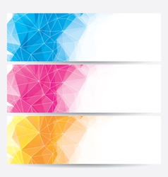 Set of abstract geometric banners vector image