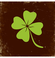 Clover with four leaves vector image