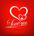Love you valentine day vector image