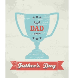 Fathers day card vector image