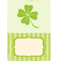 Of clover with four leaves vector image