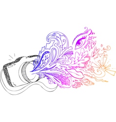 Photo camera sketchy doodles vector image