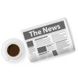 Coffee and newspaper vector image