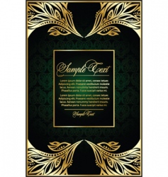 Vintage green background vector image