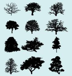 Tree silhouettes vector image