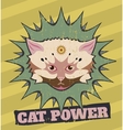 Cat power vector image