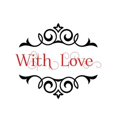I Love You header with text vector image