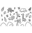 Set safari vector image