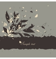 Floral background with butterflies vector image